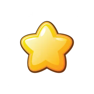 a yellow star on a white background