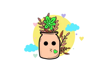 an illustration of a plant in a pot