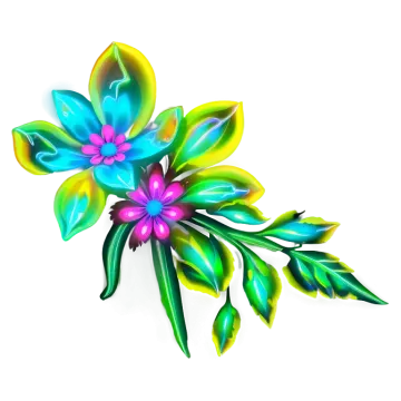 a colorful flower on a white background