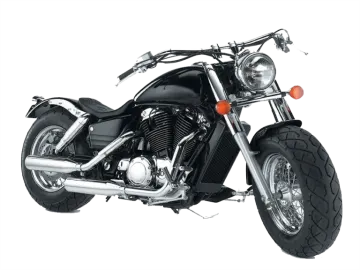 a black motorcycle on a white background