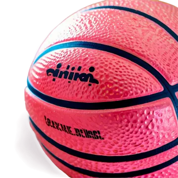 a pink basketball ball on a white background
