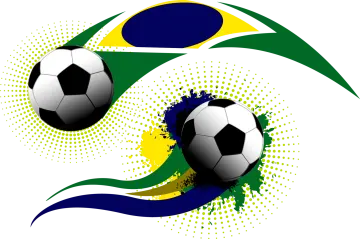 a soccer ball with the flag of brazil on it
