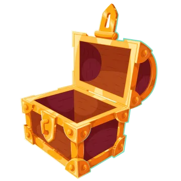 a wooden chest with an open lid