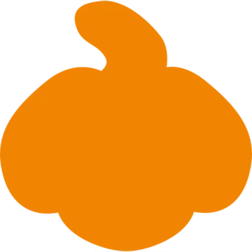 an orange pumpkin on a white background