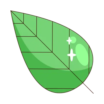 an illustration of a green leaf