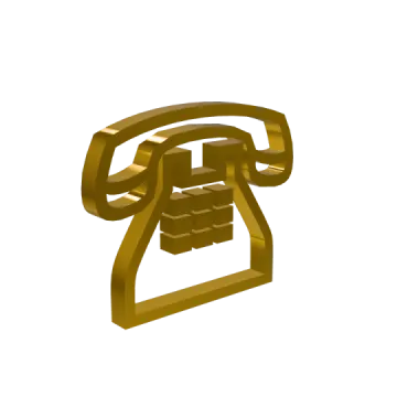 an image of a golden telephone