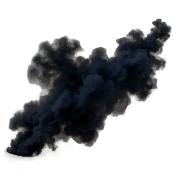 a black smoke cloud on a white background