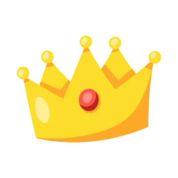 a yellow crown on a white background