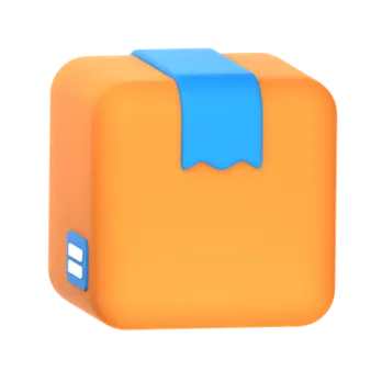 an orange suitcase with a blue bow on it