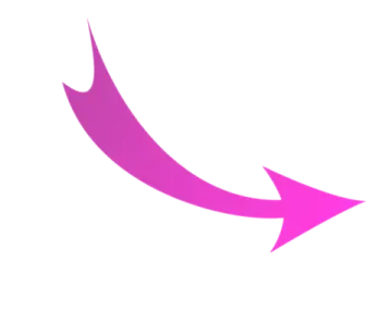 a pink arrow on a white background