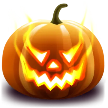 a pumpkin with a glowing face on it