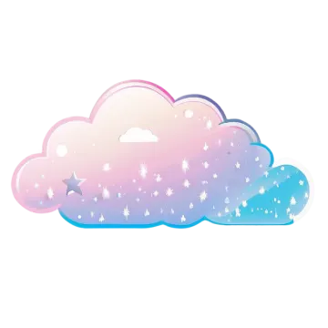 a cloud with stars and clouds in the sky
