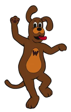 a cartoon dog dancing