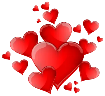 a bunch of red hearts