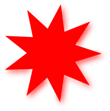 a red star on a white background