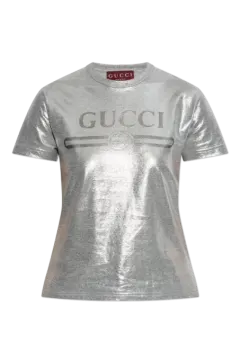 a women's t - shirt in silver