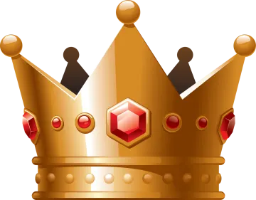 a golden crown on a white background