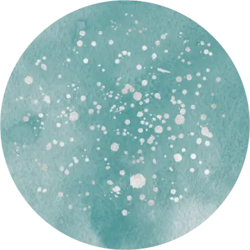a blue circle with white dots on it