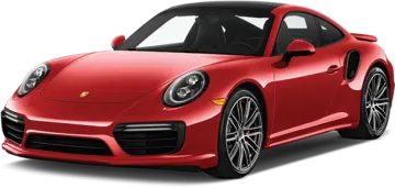 a red porsche sports car