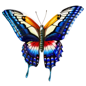 a colorful butterfly on a white background