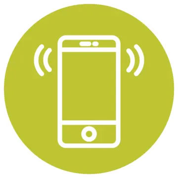 an icon of a cell phone