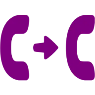 a purple and white logo with the letter c - c