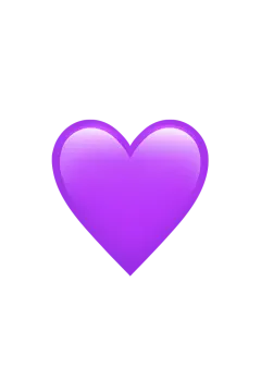 a purple heart icon on a white background