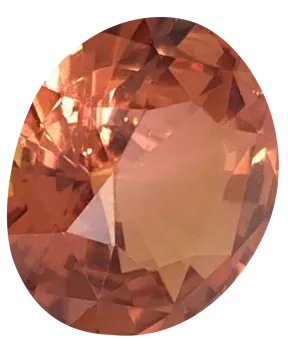 a round orange colored diamond