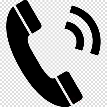 a black phone icon on a transparent background