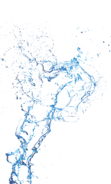 water splash on white background