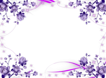 a white background with purple flowers and leaves