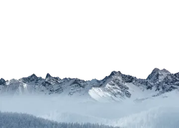 the mountains are covered in snow