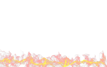 a white background with red and yellow flames