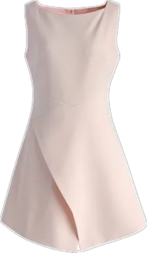 the back of a pink dress