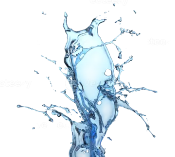 a splash of water on a white background