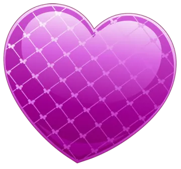 a purple heart on a white background