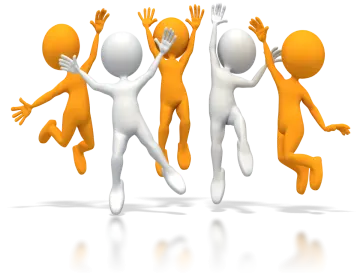 a group of people jumping in the air