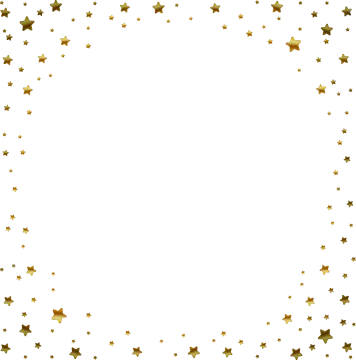 a white background with gold stars
