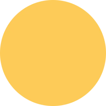 a yellow circle on a white background