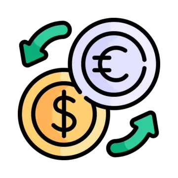a pile of coins with arrows around it