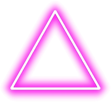 a neon pink triangle on a white background