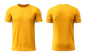 yellow t - shirt template front and back