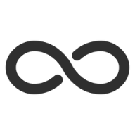 a black infinity symbol on a white background