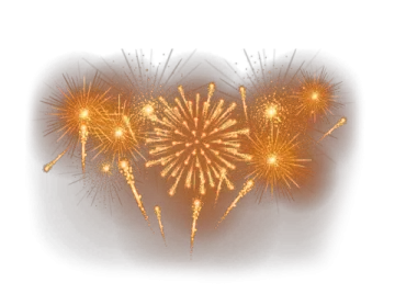 fireworks on a white background