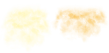 a set of three different colored stains on white background