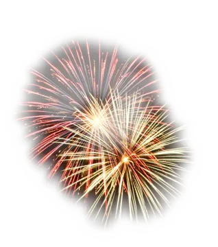 a colorful fireworks on a white background