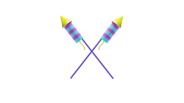 a pair of colorful arrows on a white background