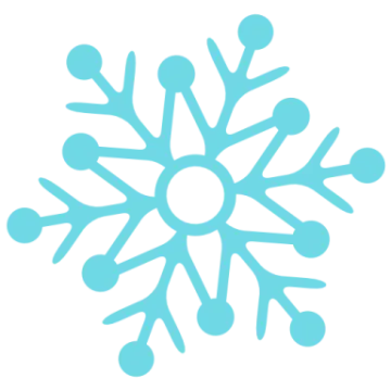 a blue snowflake with white background
