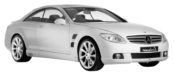 a white car with black rims