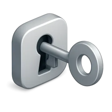 a lock on a white background